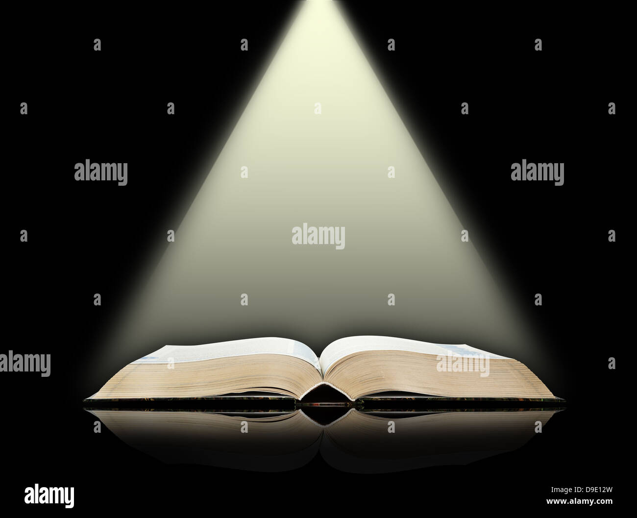 Open Book Black Background Stock Photo Alamy