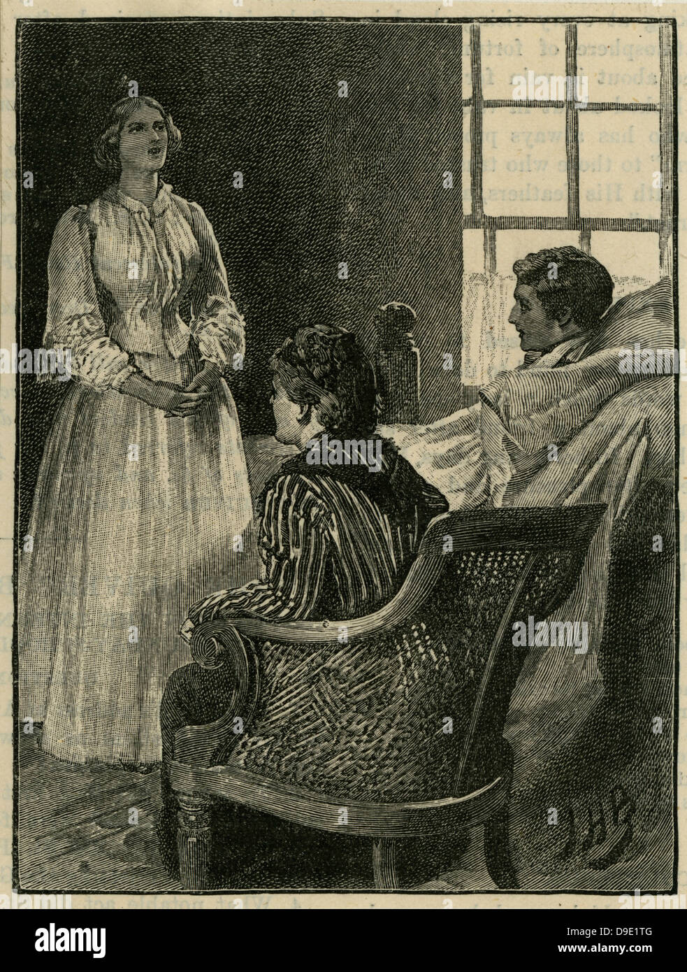 Jenny Lind (18201887), the Swedish Nightingale, singing to an invalid