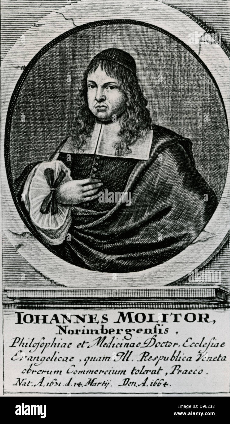 Johannes Molitor (1631-1664) German physician Stock Photo