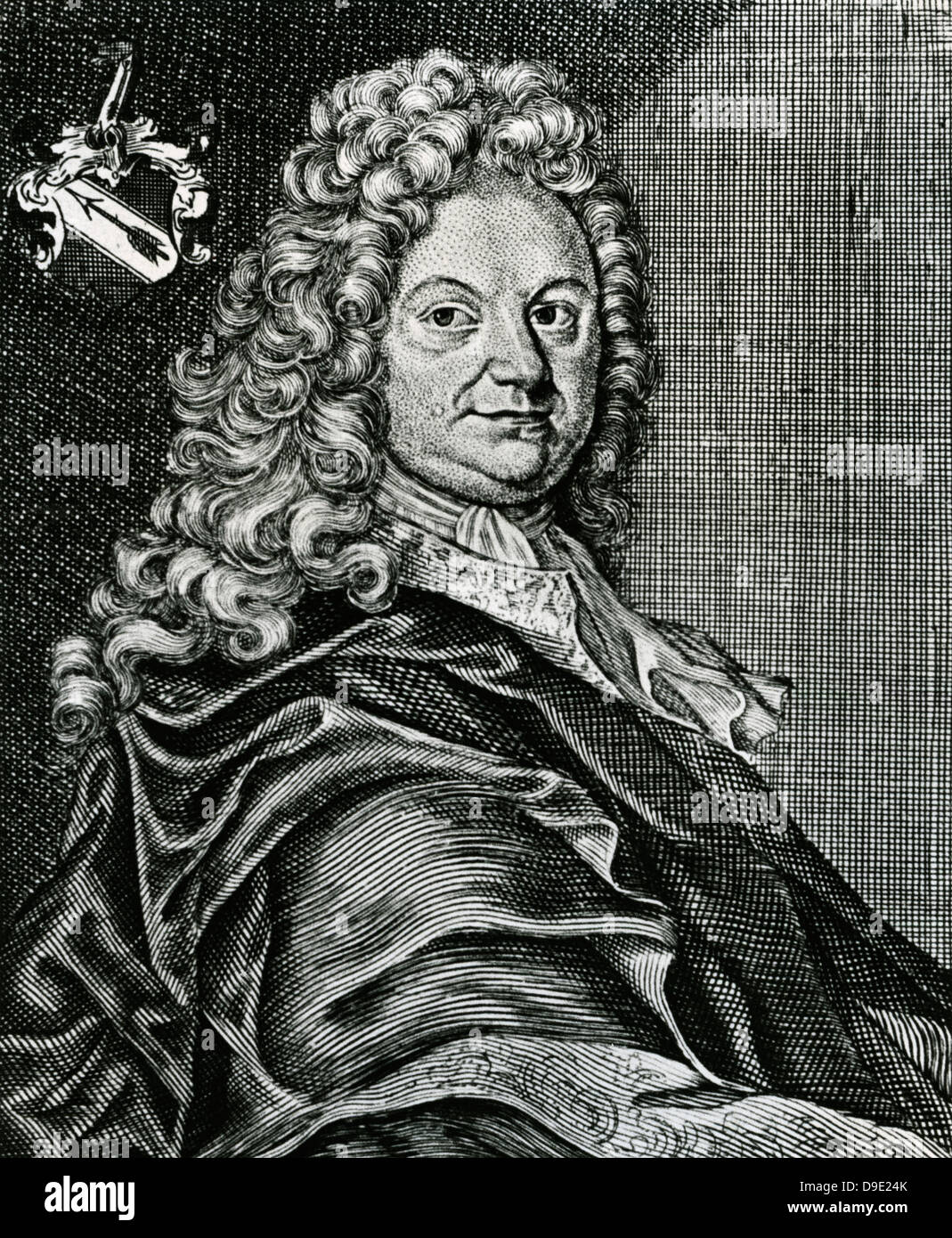 Godofredus Held de Hagelsheim (1670-1724), German physician. Stock Photo
