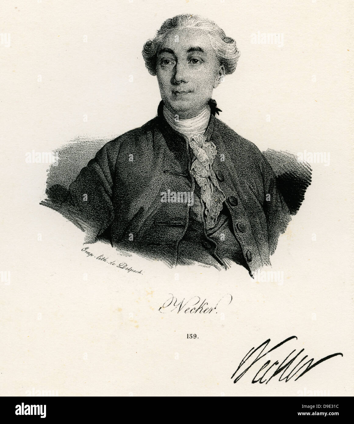 Jacques Necker (1732-1804) French financier and statesman. Stock Photo
