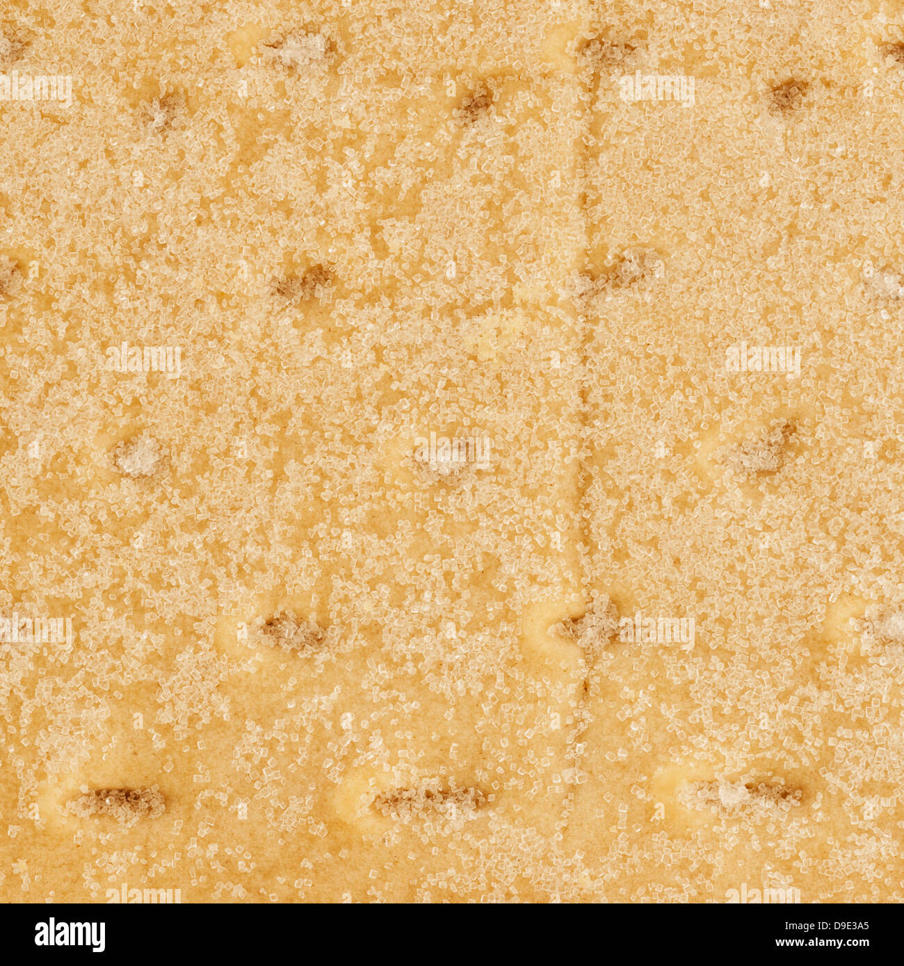 A home made piece of sugar coated shortbread close up Stock Photo
