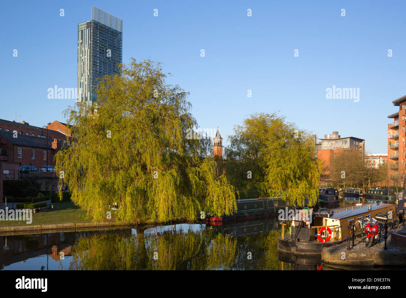 Uk, Manchester, Castlefield, Bridgewater Canal and Beetham tower Stock Photo
