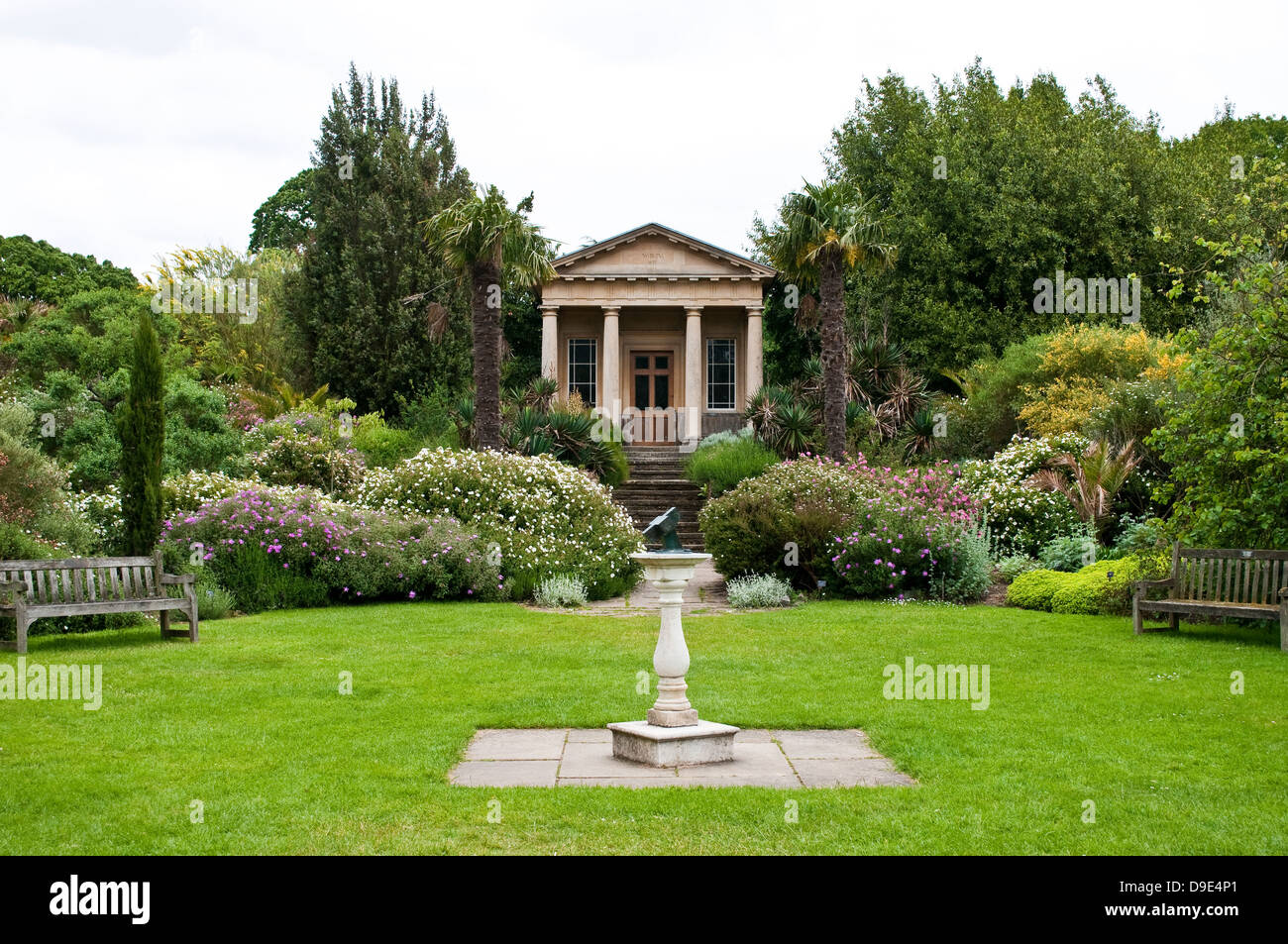 King William's Temple, Mediterranean Garden, Kew Royal Botanic Gardens, London, UK Stock Photo