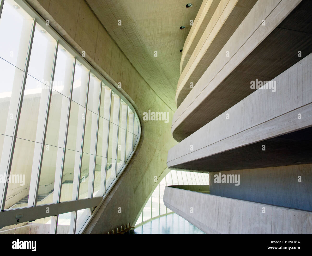 The interior of the Palau de les Arts Reina Sofia, Valencia Spain 7 Stock Photo