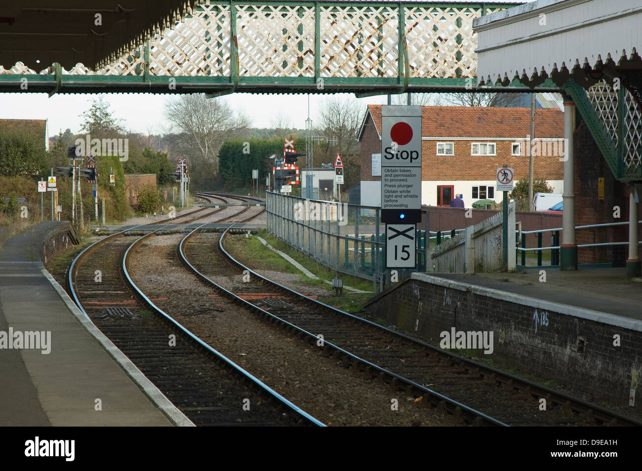 Woodbridge railway station Stock Photo Alamy