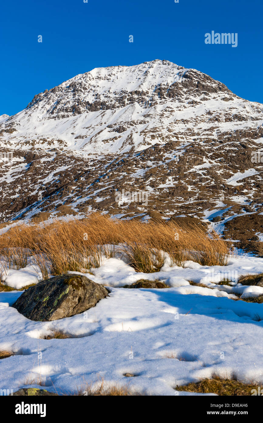 Crib Goch in snow, Snowdonia National Park, Wales, UK, Europe Stock Photo Alamy
