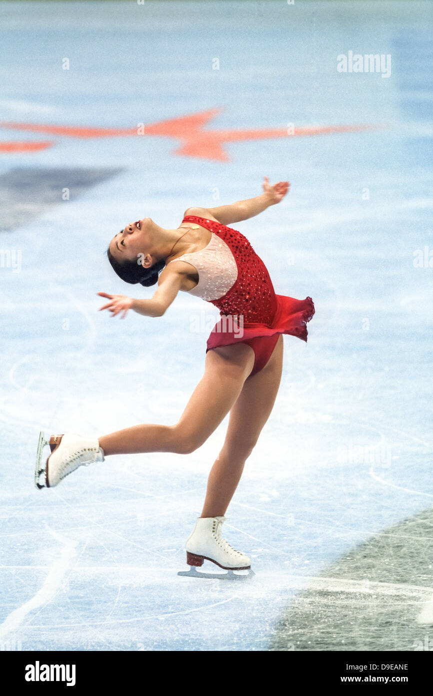 Michelle Kwan (USA) competing at the 1998 Goodwill Games Stock Photo