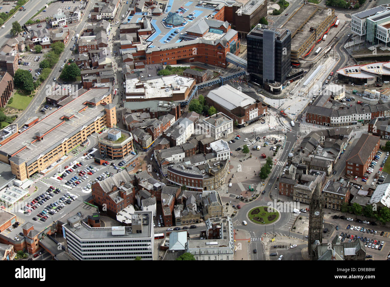 aerial view of Rochdale town centre Stock Photo Alamy