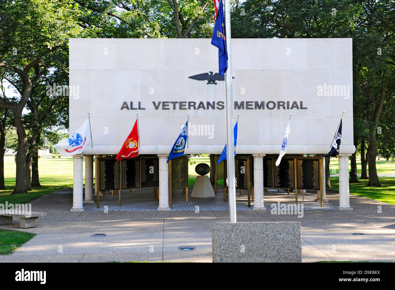All Veterans Memorial North Dakota State Capitol Bismarck ND Stock