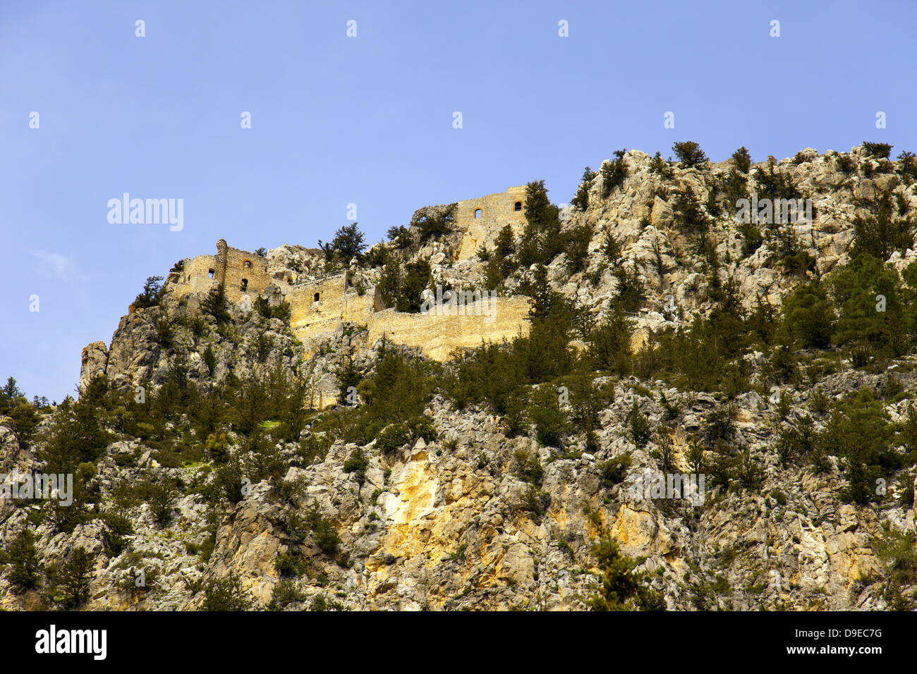 Ruins of Medieval Buffavento Castle in Cyprus. Stock Photo