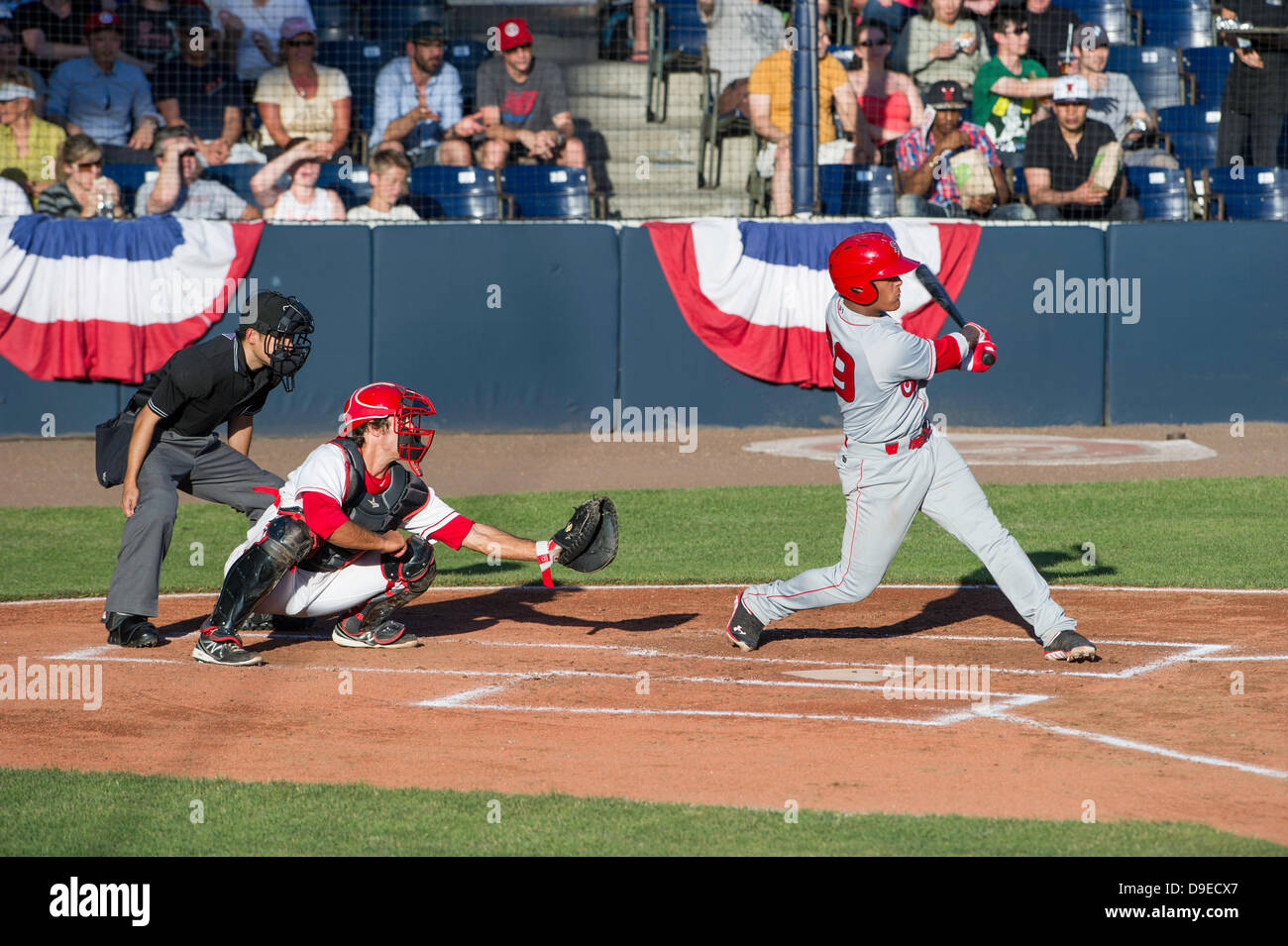 British Columbia, Canada. June 17th 2013 . Season first home game between Vancouver Canadians and Spokane Indians at Scotiabank Field at Nat Bailey Stadium Vancouver , British Columbia Canada on June 17 2013 . Credit:  Frank Pali/Alamy Live News Stock Photo