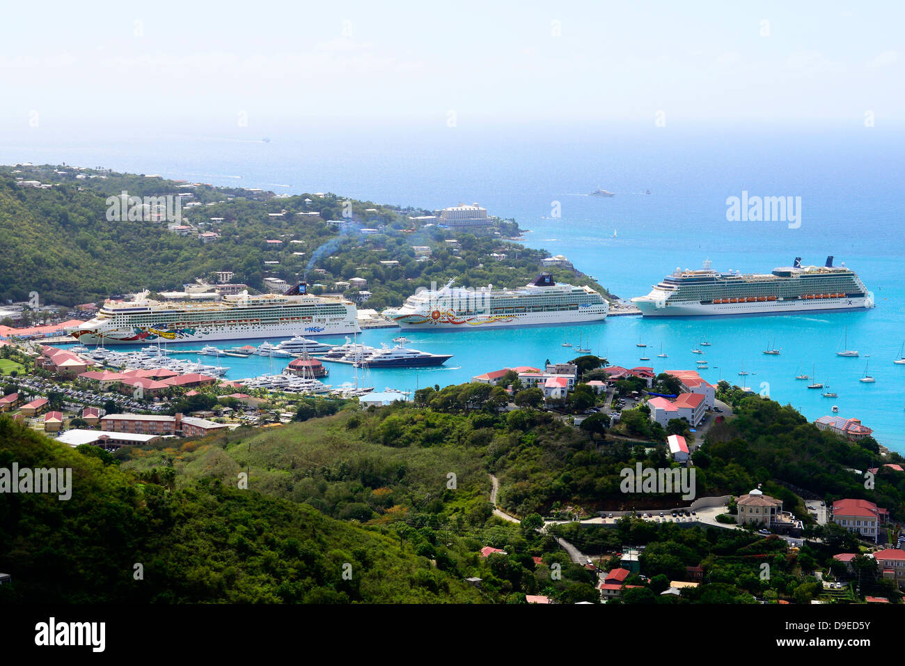 Cruise Ships in Charlotte Amalie Harbor St. Thomas Virgin Islands USVI