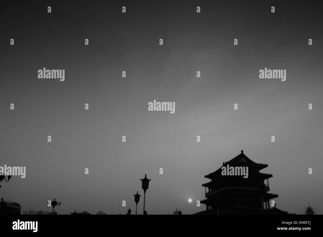 Old gate beijing Black and White Stock Photos & Images - Alamy