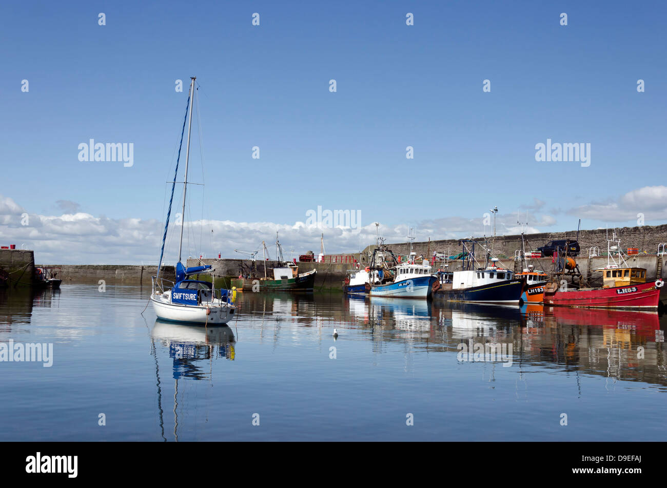 Boats in Port Seton Harbour, near Edinburgh, Scotland Stock Photo Alamy