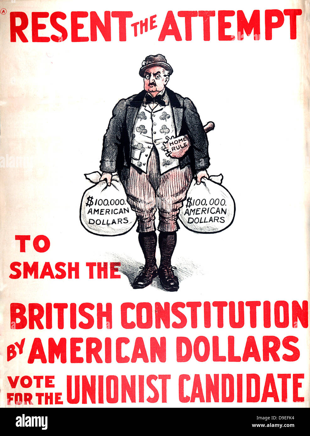 JOHN REDMOND (1856-1918) Irish nationalist MP caricatured on a 1910 ...