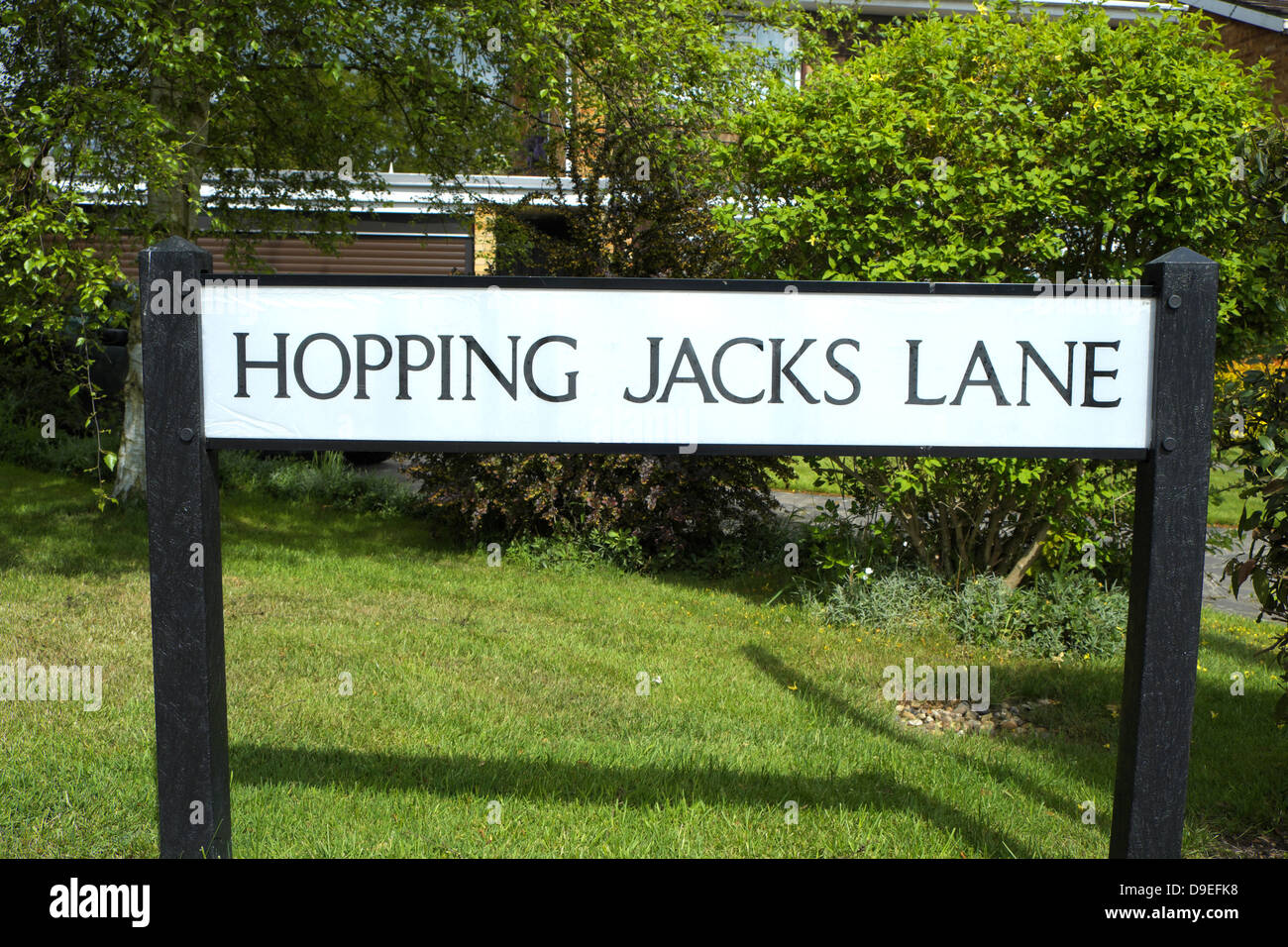 'Hopping Jacks Lane', curious street name, Danbury Essex England UK GB Stock Photo
