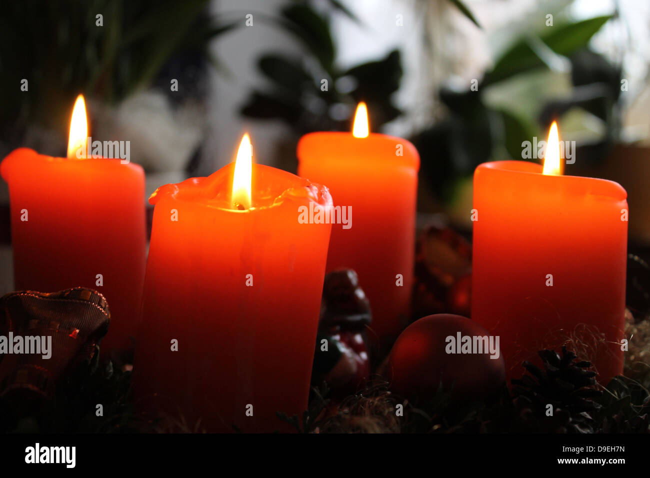 advent candles christmas candle light Stock Photo Alamy