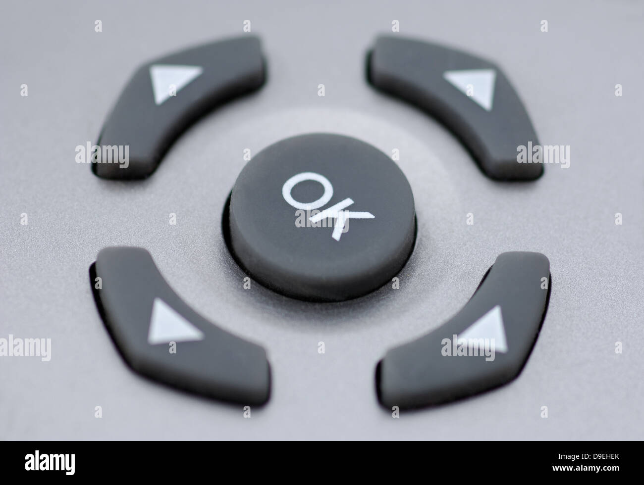 OK and menu keys unite TV remote control Stock Photo Alamy