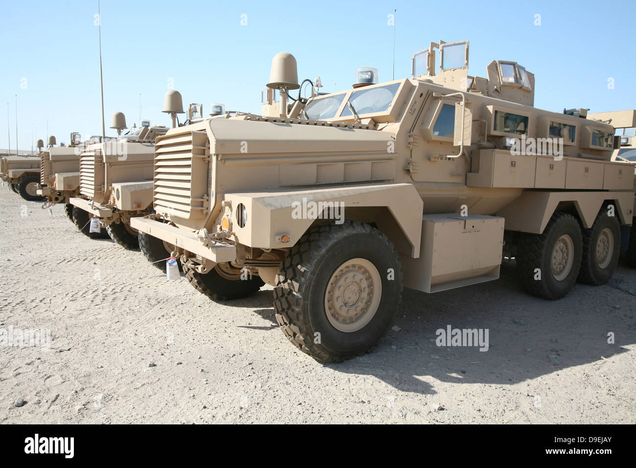 Cougar HEV Mine Resistant Ambush Protected vehicles. Stock Photo