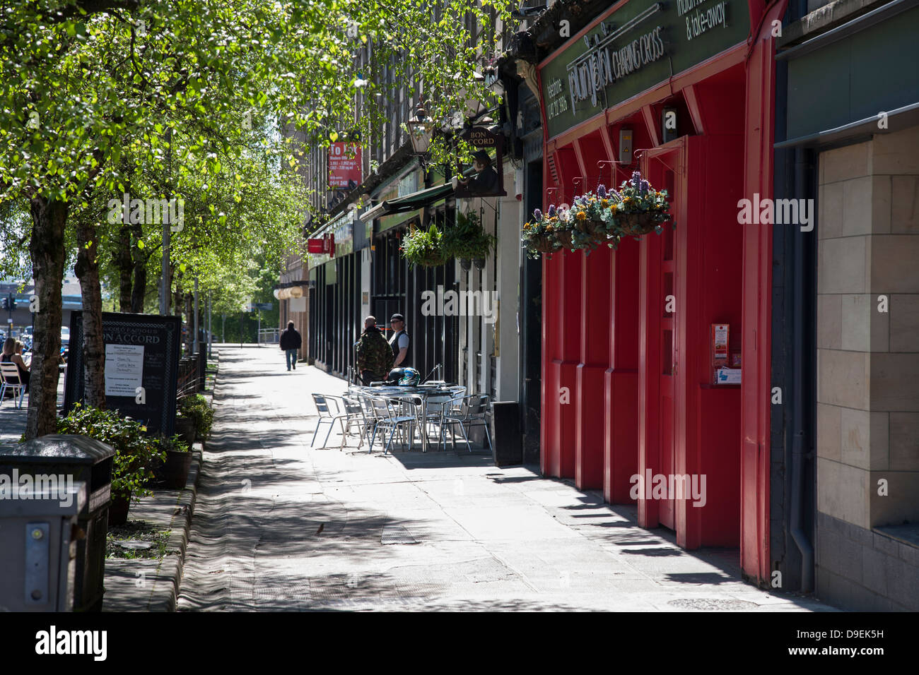 North Street in Glasgow on a nice bright summer afternoon. Stock Photo
