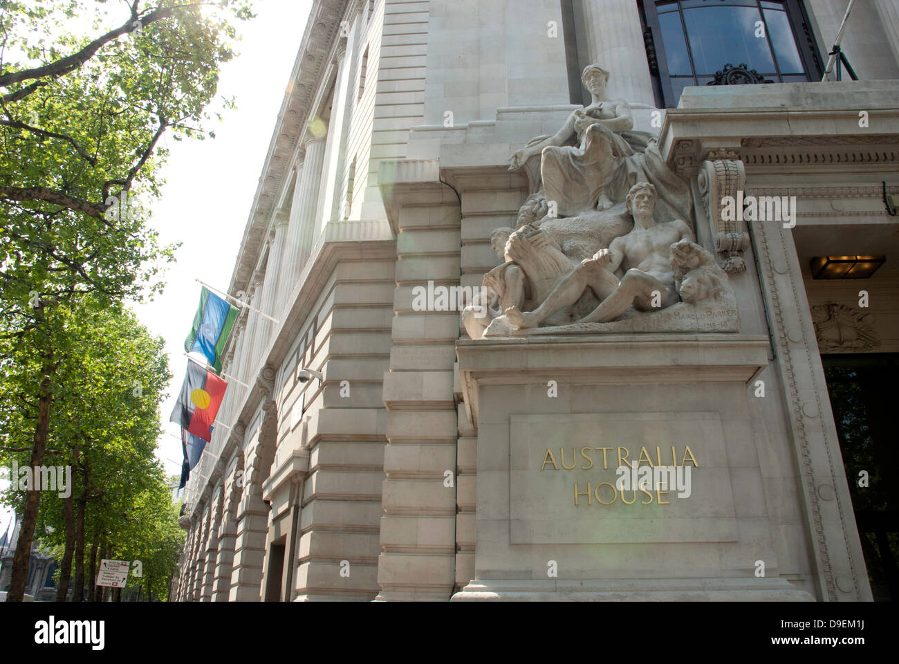 The entrance and Strand side of Australia House, Strand, London. Stock Photo