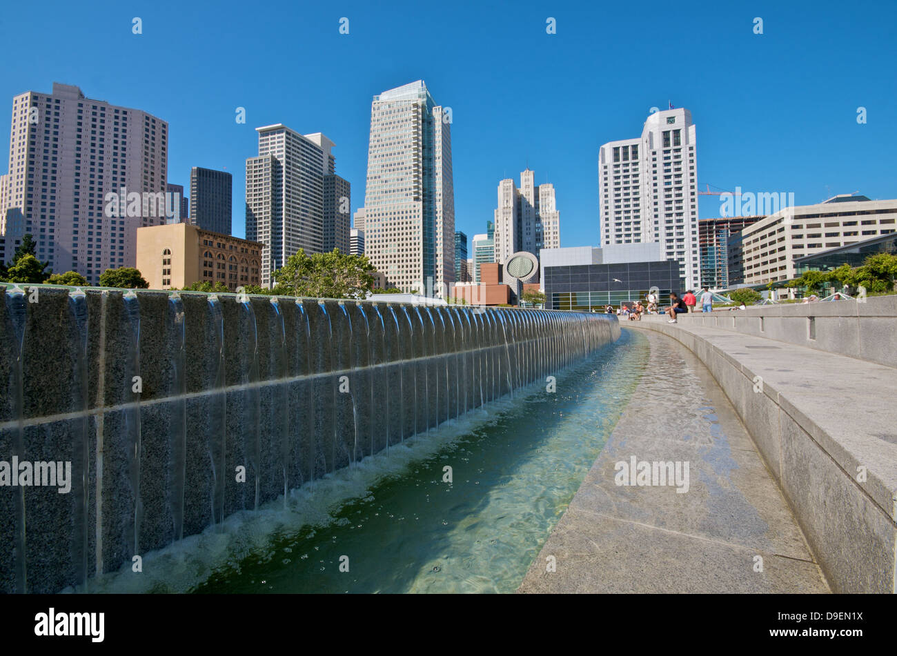 San Francisco downtown Yerba Buena Park in summer Stock Photo Alamy