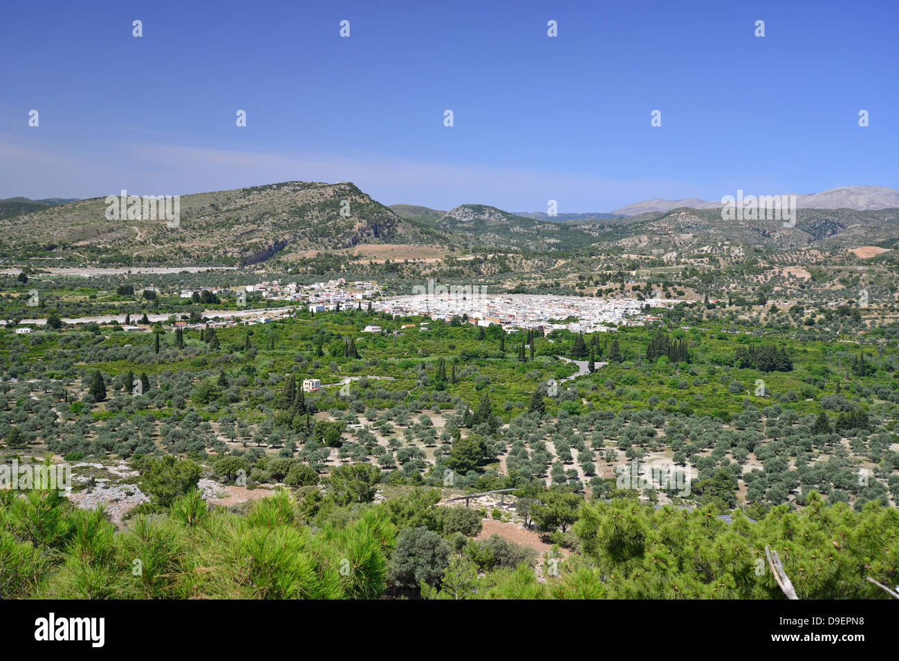 The village of Massari, Rhodes (Rodos), The Dodecanese, South Aegean Region, Greece Stock Photo