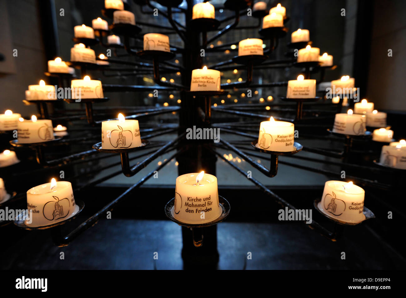 Sacrificial candles, commemorative hall in the old tower, imperial