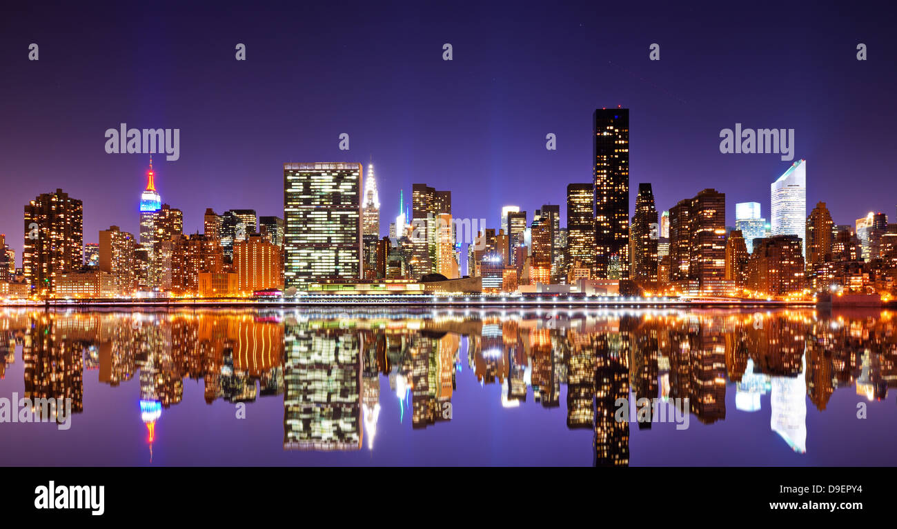 Panorama of midtown New York City Stock Photo