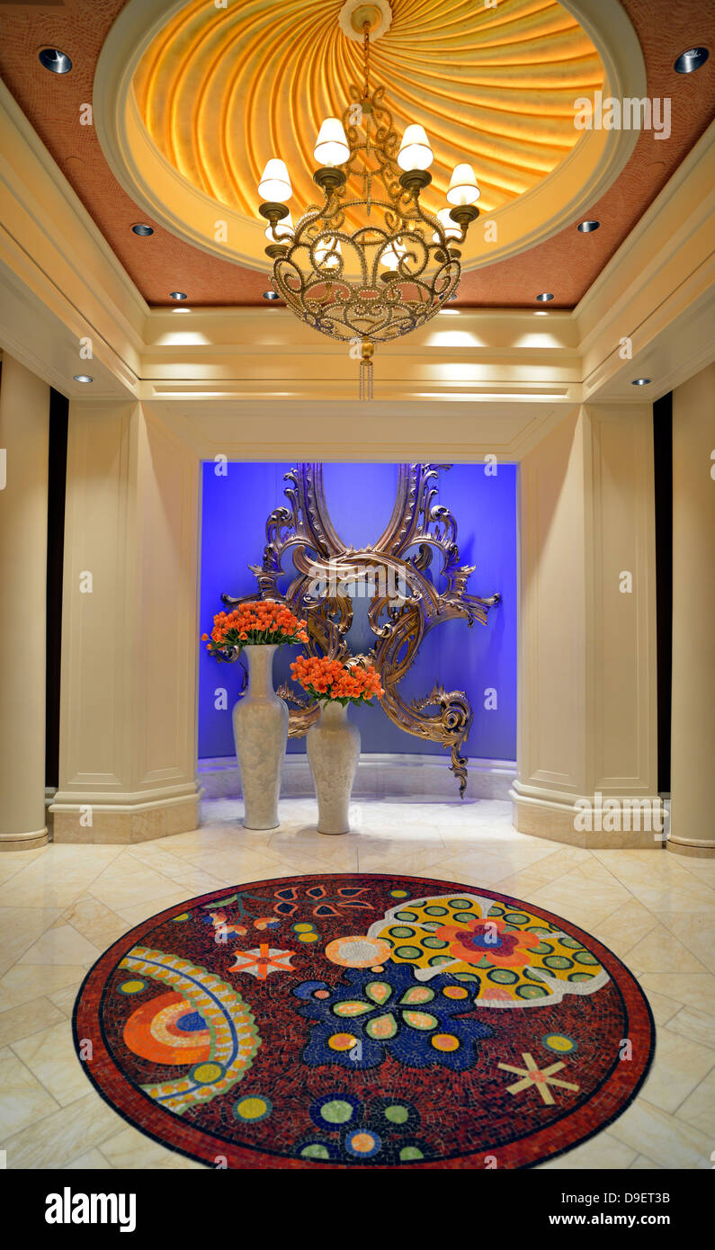 Lobby, five-star hotel casino Wynn, Las Vegas, Nevada, the United States of America, the USA Stock Photo