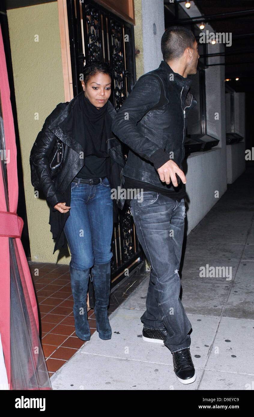 Jackson and her boyfriend Wissam Al Mana leaving Matsuhisa