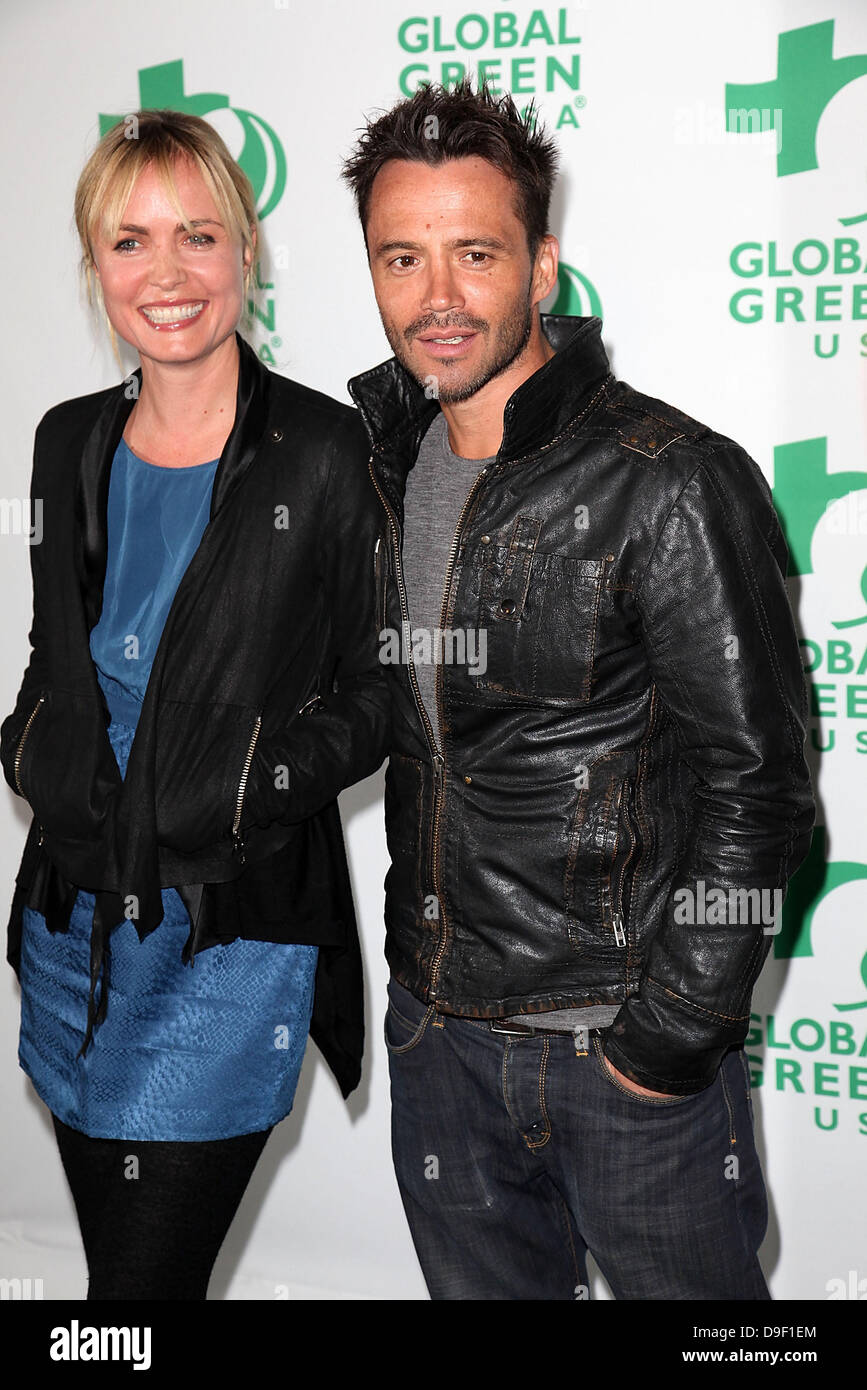 Radha Mitchell and Damian Walshe-Howling Global Green USA's 8th annual pre-Oscar party 'Greener Cities For A Cooler Planet' held at Avalon Hollywood, California - 23.02.11 Stock Photo
