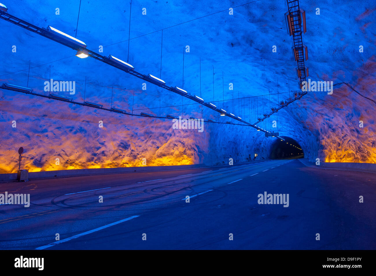 Laerdal tunnel, Norway, the longest road tunnel in the world Stock Photo