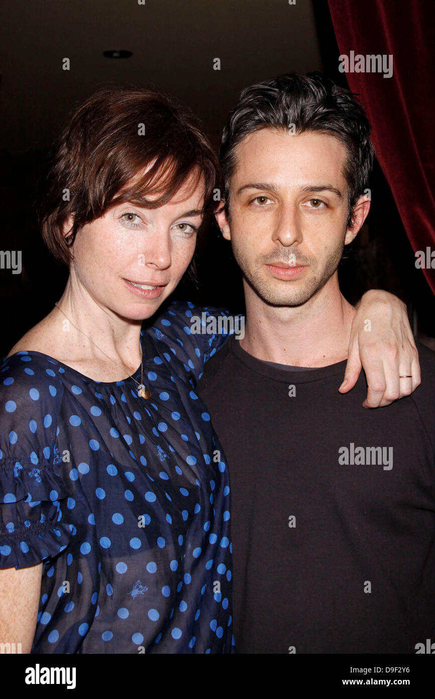 Julianne Nicholson and Jeremy Strong Opening night after party for the Off-Broadway production of The 'Hallway Trilogy: Nursing' held at Dublin 6 restaurant New York City, USA - 24.02.11 Stock Photo