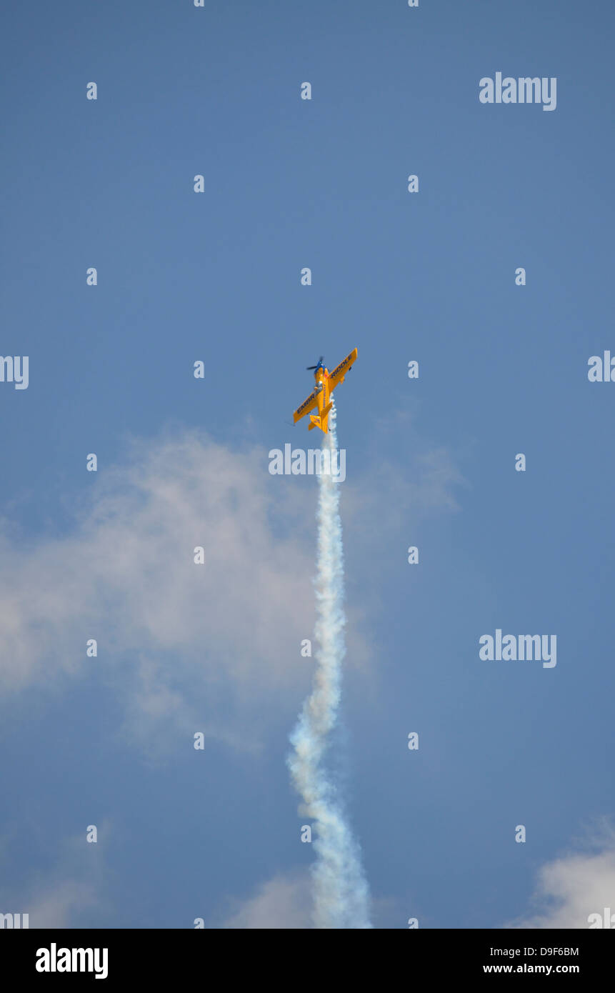 A Mudry CAP-231EX aerobatic aircraft in flight near Lakeland, Florida. Stock Photo