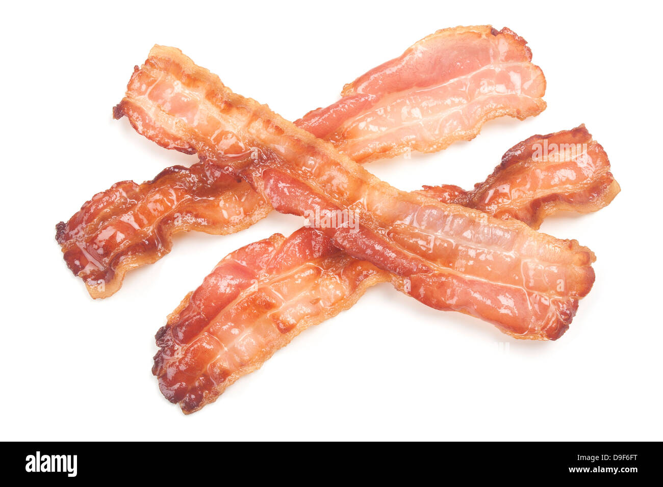 Roasted bacon, Fried bacon Stock Photo