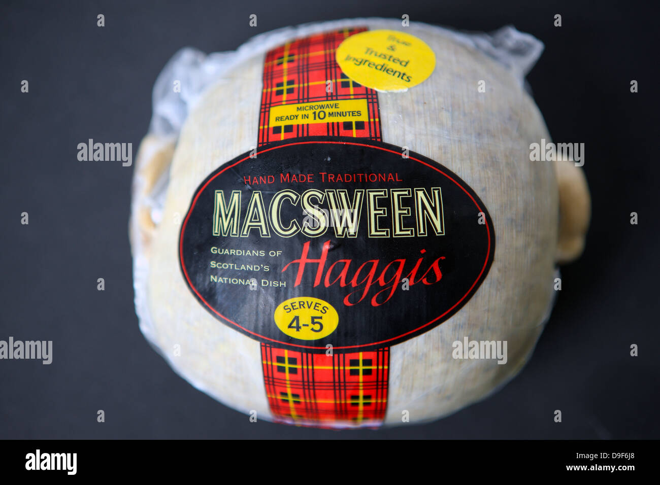 Haggis Scotland's national dish made by Macsween of Edinburgh Stock Photo