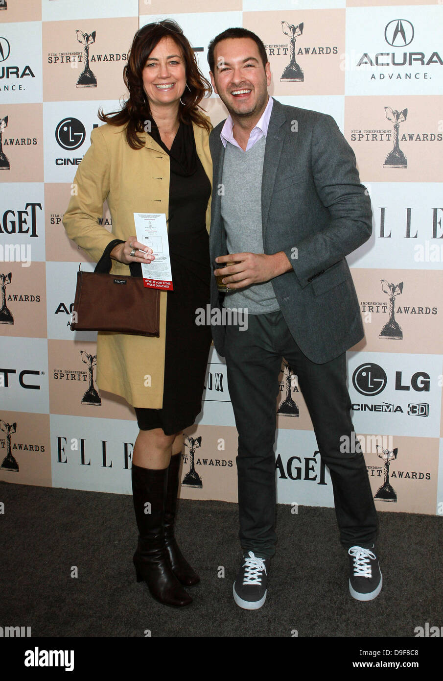 Jane Flemming and guest The 2011 Film Independent Spirit awards held at