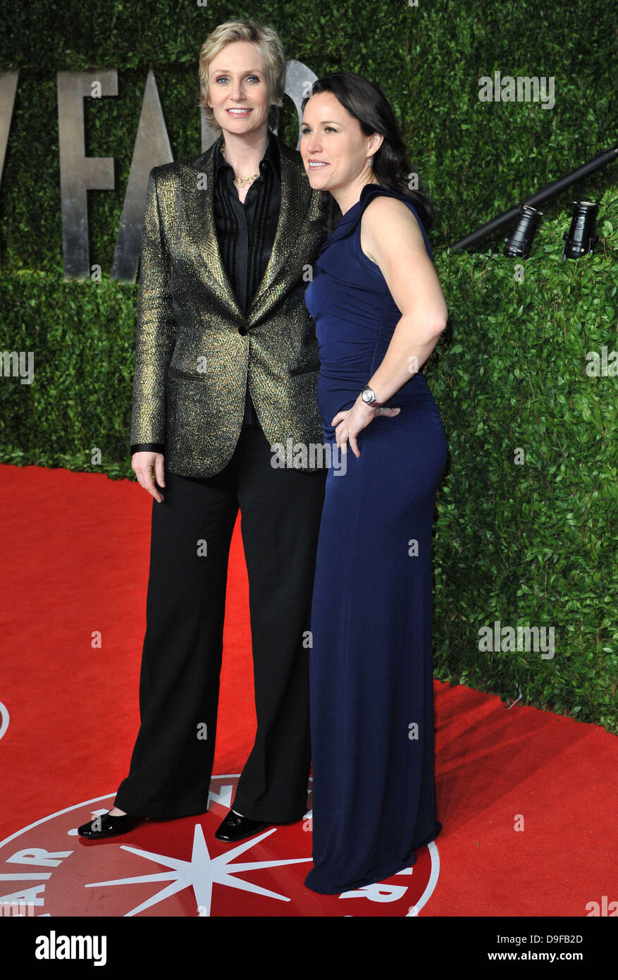 Jane Lynch and Lara Embry 2011 Vanity Fair Oscar Party at Sunset Tower ...
