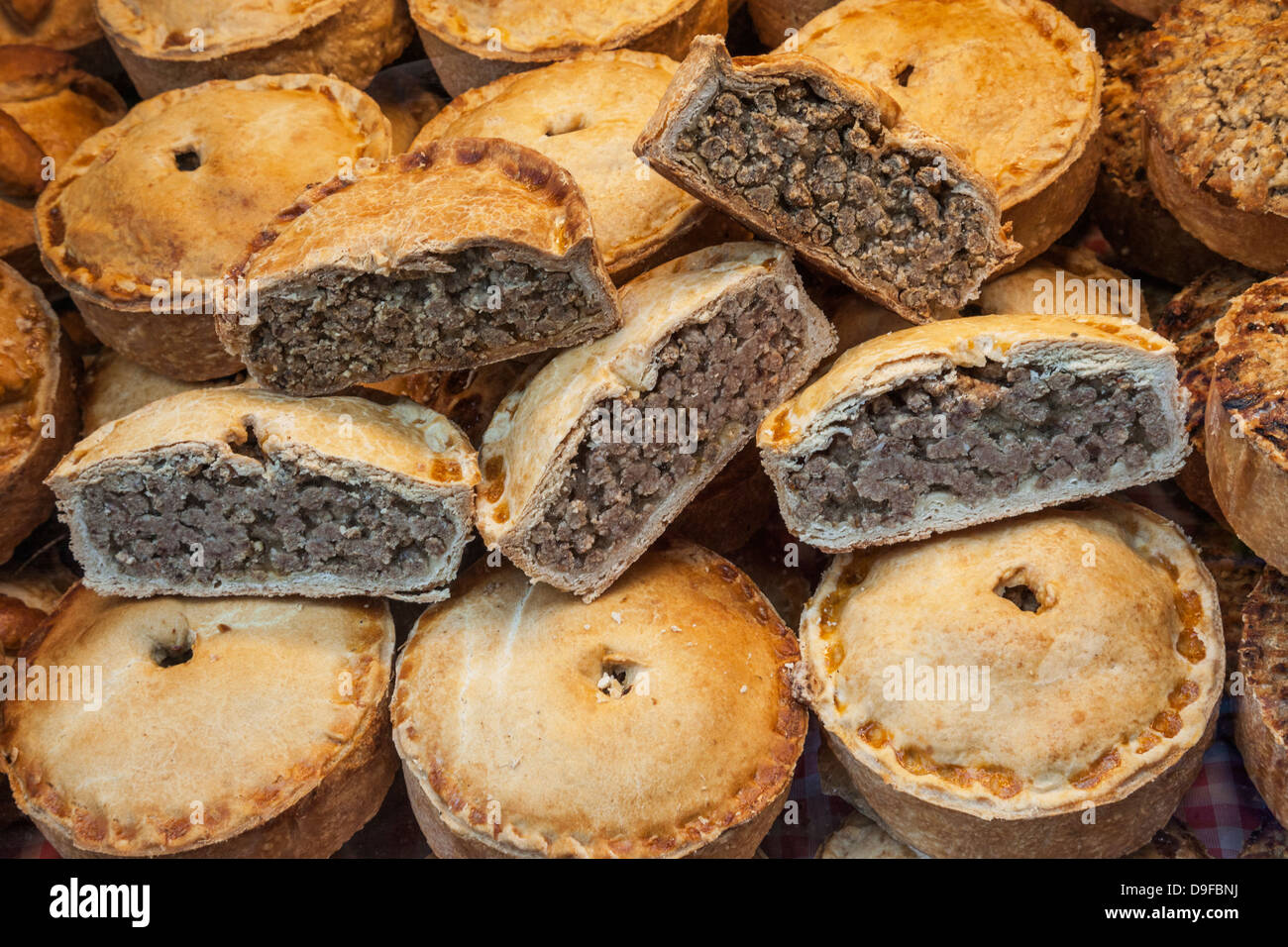 England, London, Southwark, Borough Market, Meat Shop Display of Meat