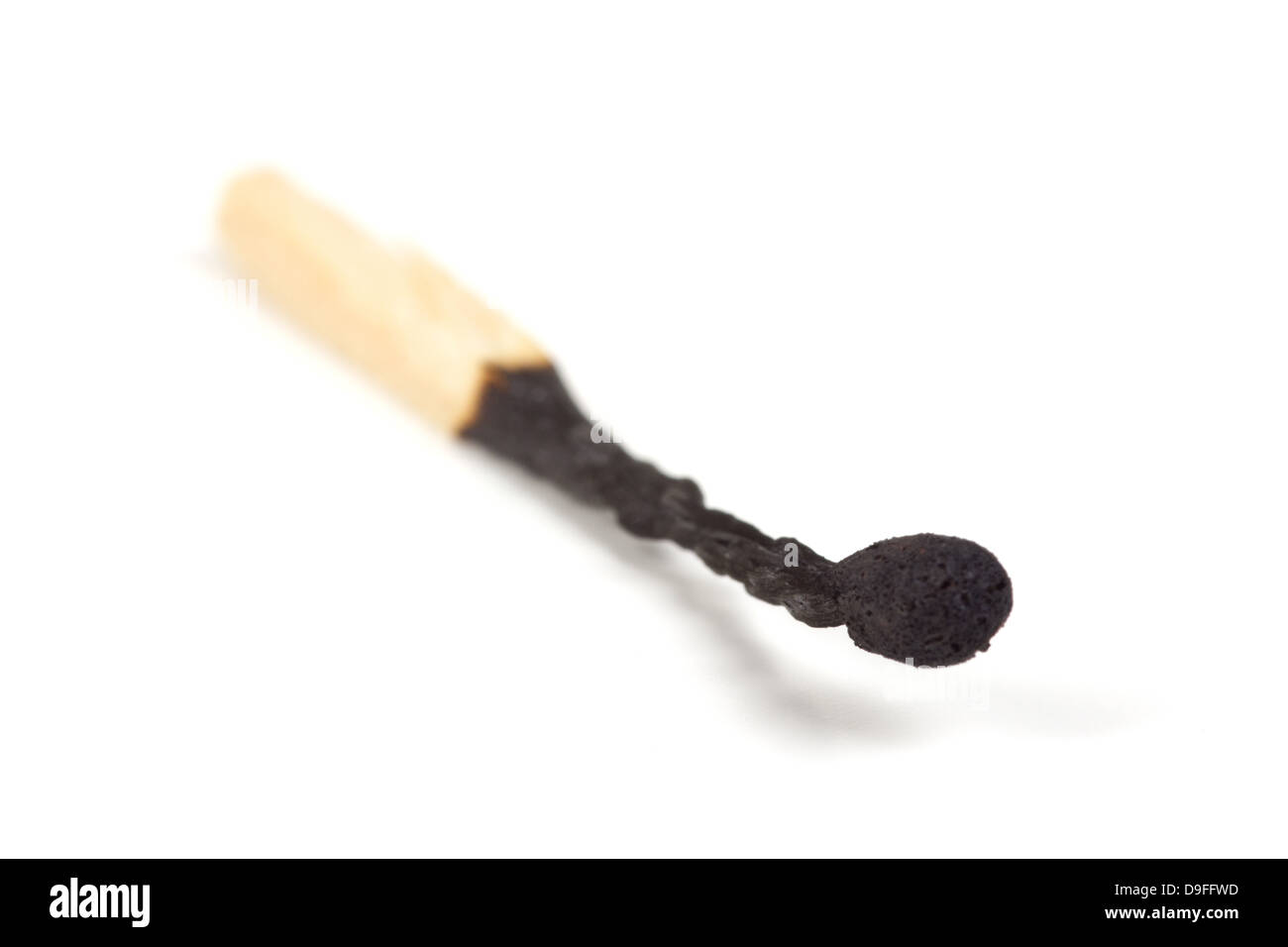 Ein abgebranntes Streichholz |A burnt match| Stock Photo