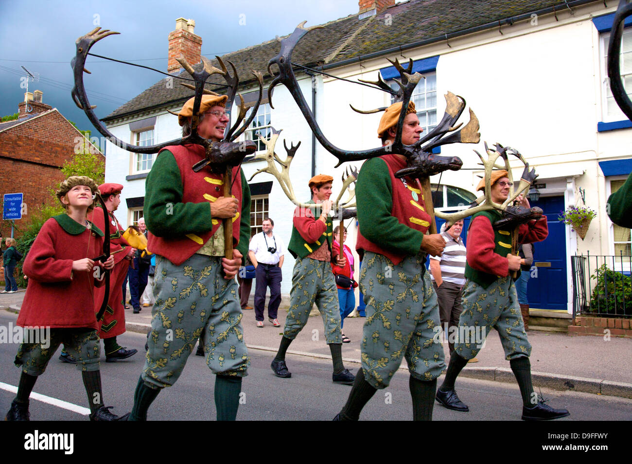 Abbots Bromley Horn Dance, Abbots Bromley, Staffordshire, England, UK Stock Photo