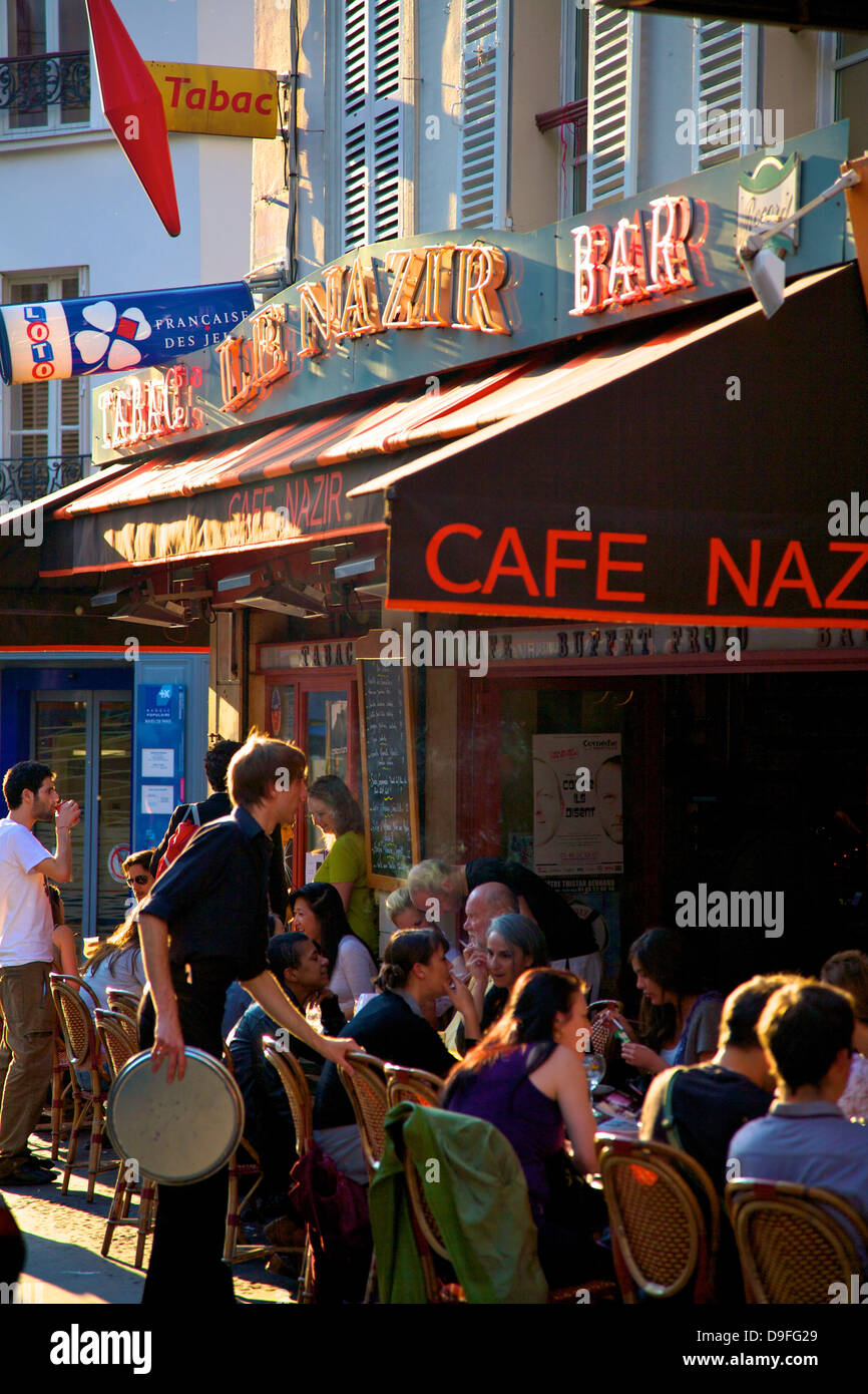 Outdoor Restaurant in Montmartre, Paris, France Stock Photo