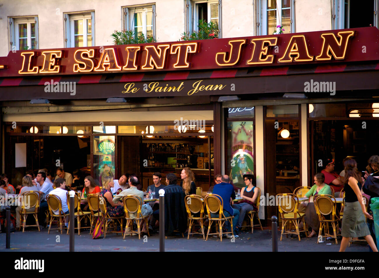 Restaurant in Montmartre, Paris, France Stock Photo