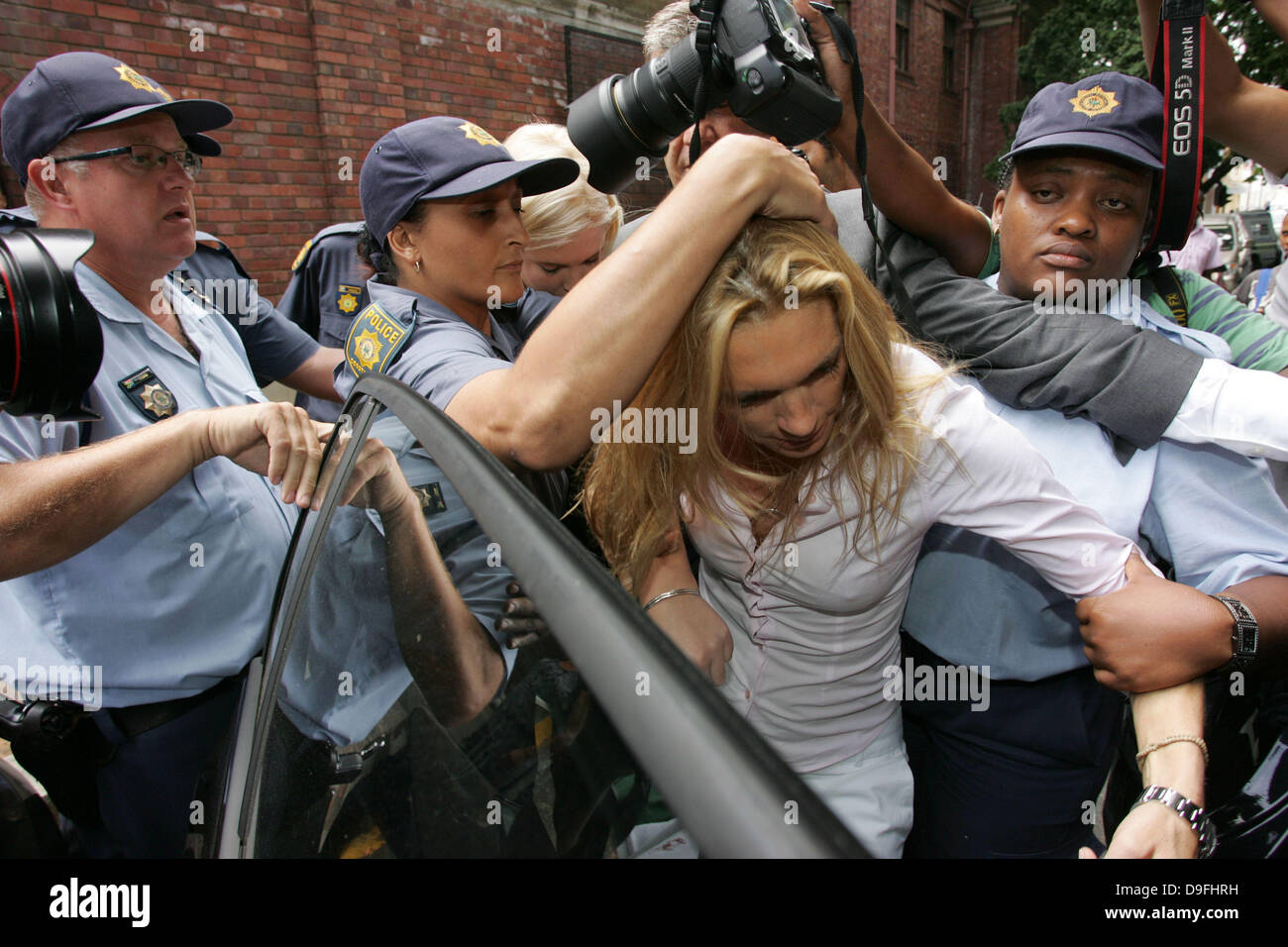 Lady Amelia Spencer, the daughter of Princess Diana's brother Charles, leaving Cape Town Magistrates Court today with her mother Victoria Lockwood. The 18 year old is facing an assault charge after allegedly kicking and hitting at a man on crutches during a fight at a McDonald's drive-through. The case was postponed until 1 April (11). Cape Town, South Africa - 03.03.11  ***Not ava Stock Photo