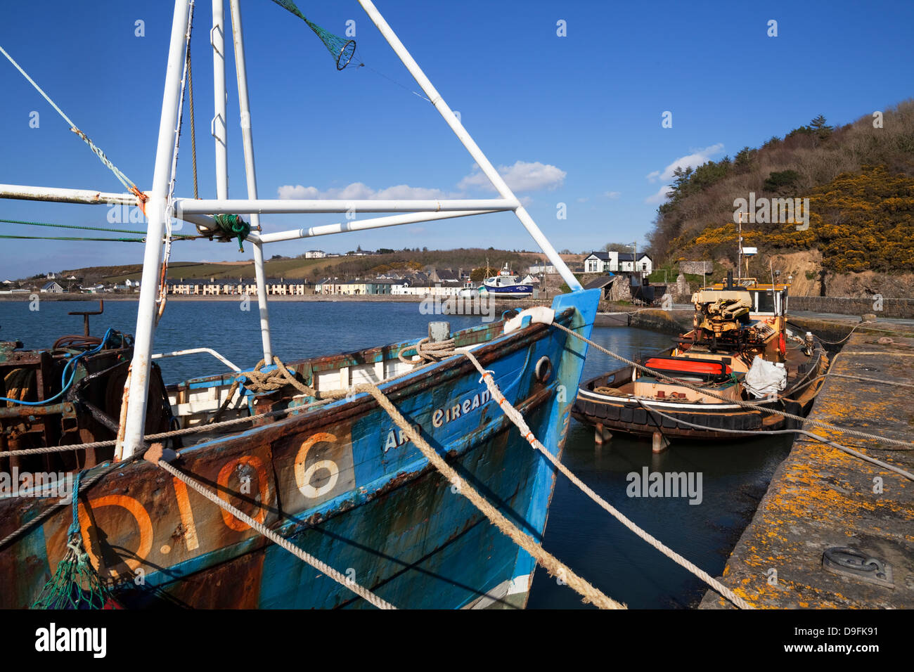 The Ard Eireann Fishing Boat, Arthurstown Fishing Harbour, County Wexford, Ireland Stock Photo