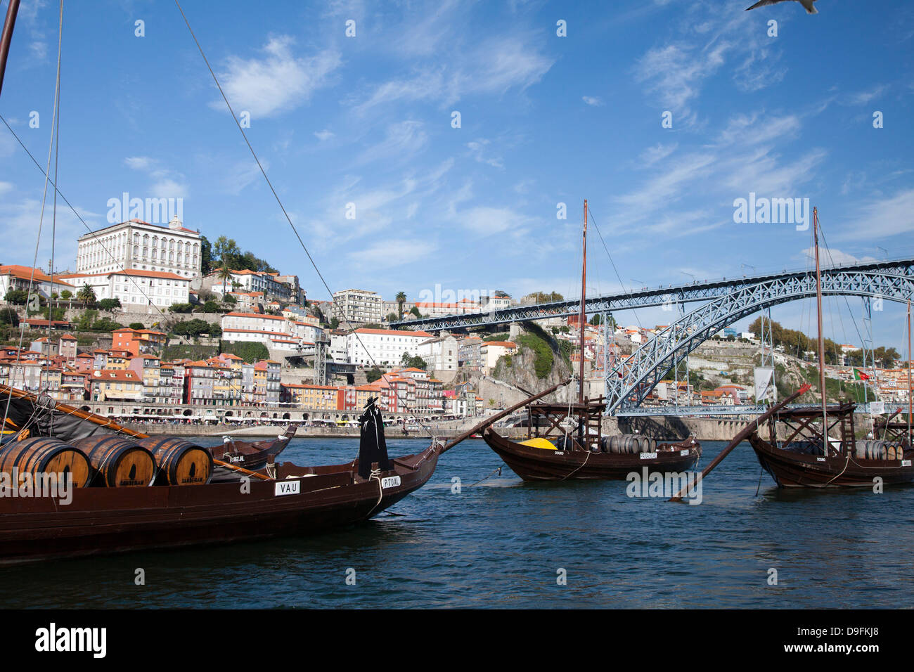 River Douro and port barges, Porto, Portugal Stock Photo Alamy