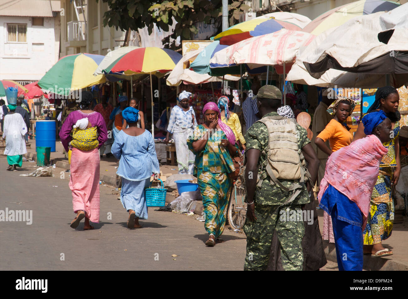 Royal Albert Market, Banjul, Gambia, West Africa, Africa Stock Photo