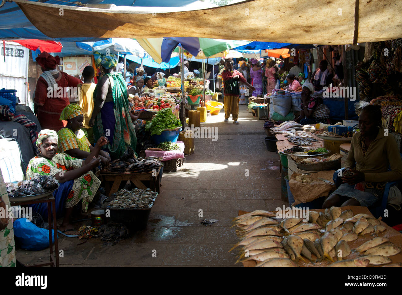 Royal Albert Market, Banjul, Gambia, West Africa, Africa Stock Photo